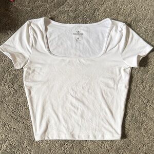 Hollister Women's Classic White Crop Top